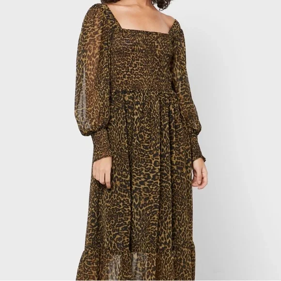 chinese dress ladies Mango Women's Snake Print Long Sleeve V Neck Button Front Maxi Shirt D –  Letay Store main image 0